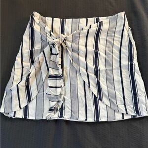 Striped Navy and White Women's Skirt